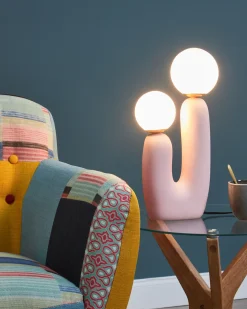 Lampa stołowa TULUN Pastelowy róż