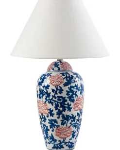 Lampa stołowa VERUSA Porcelana Biały/ niebieski