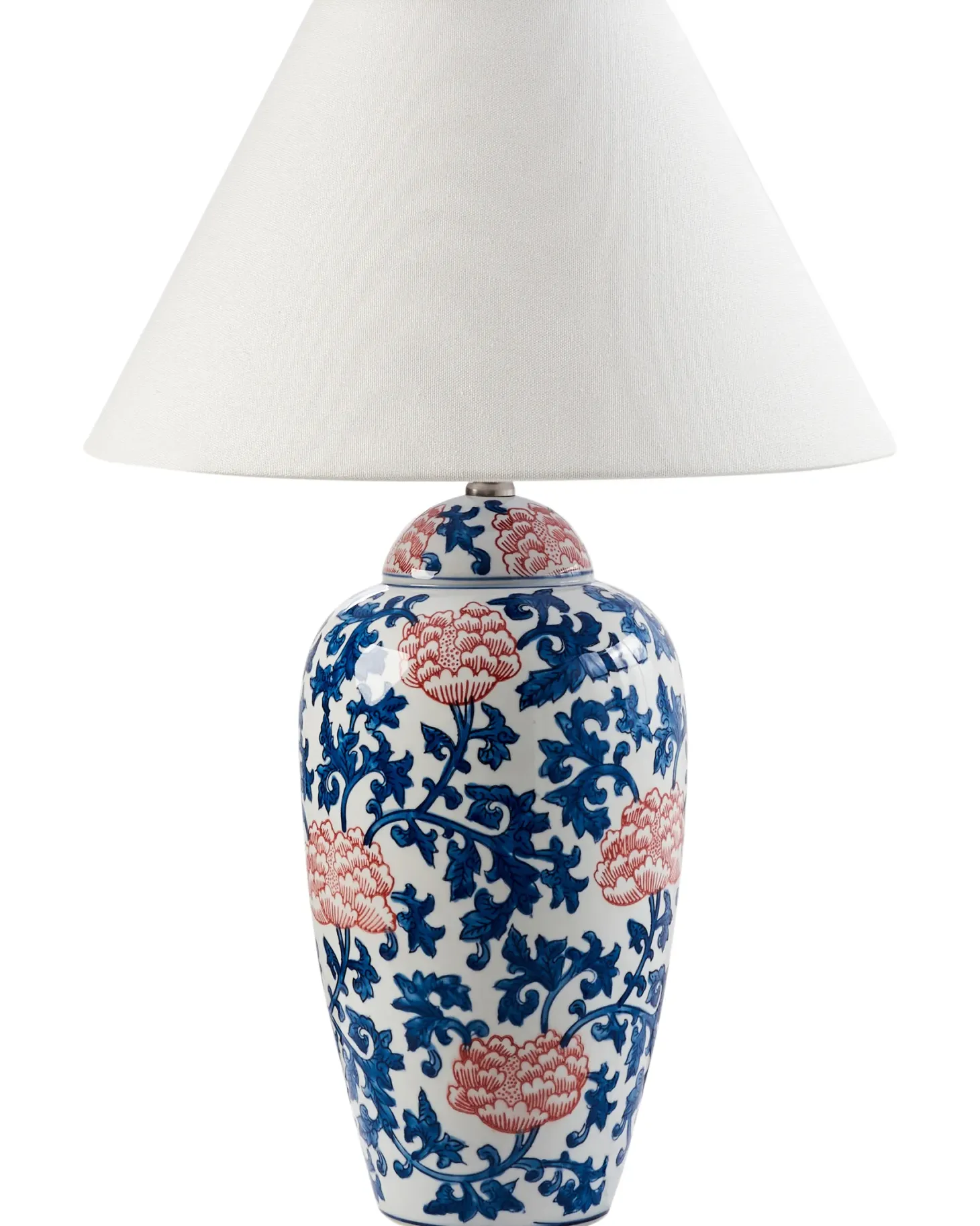 Lampa stołowa VERUSA Porcelana Biały/ niebieski