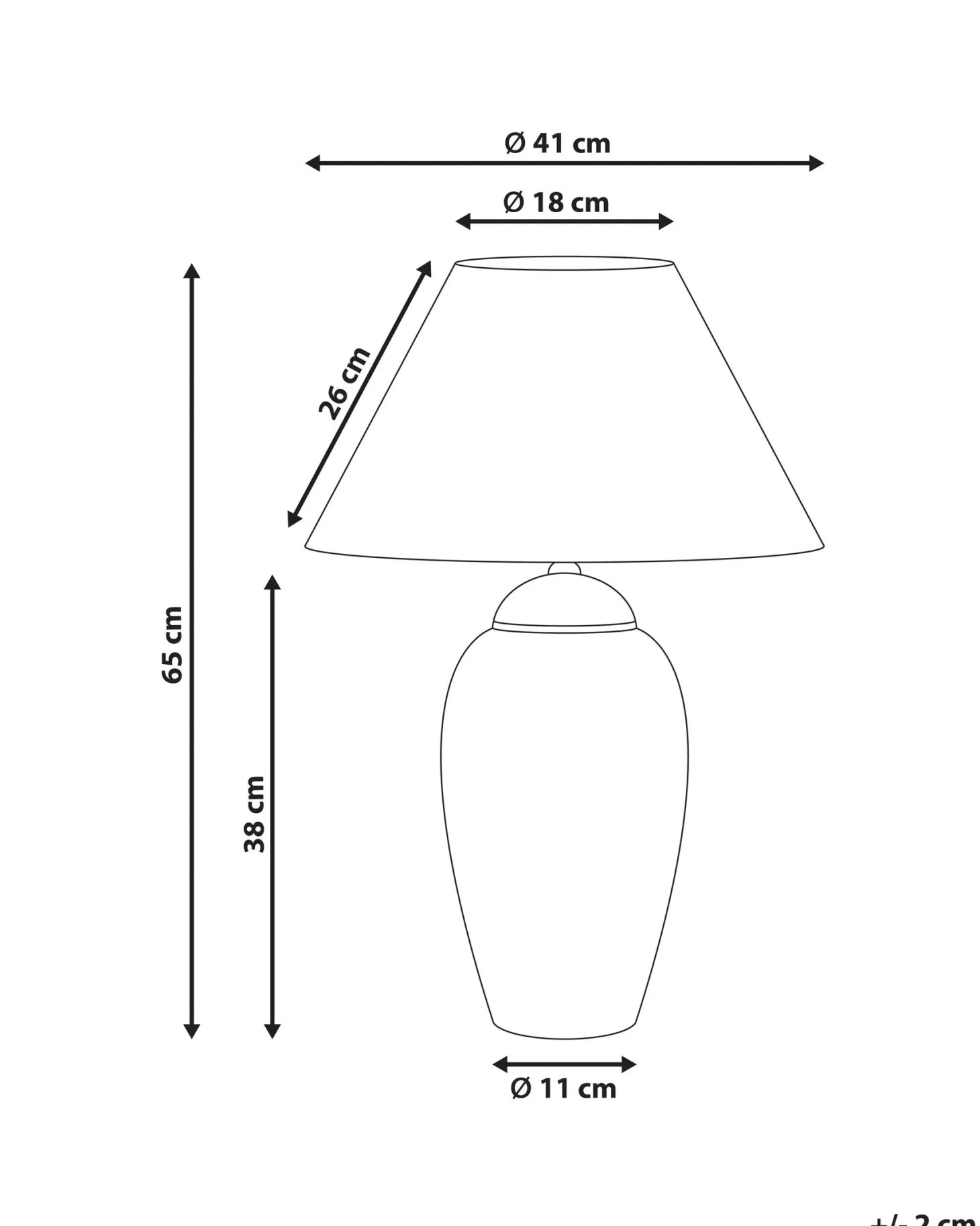 Lampa stołowa VERUSA Porcelana Biały/ niebieski