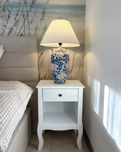 Lampa stołowa VERUSA Porcelana Biały/ niebieski