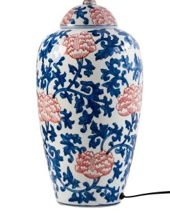 Lampa stołowa VERUSA Porcelana Biały/ niebieski