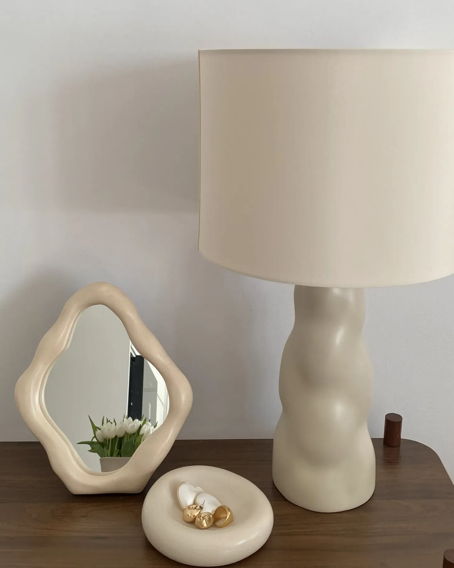 Lampa stołowa VILAR Ceramika Beżowy