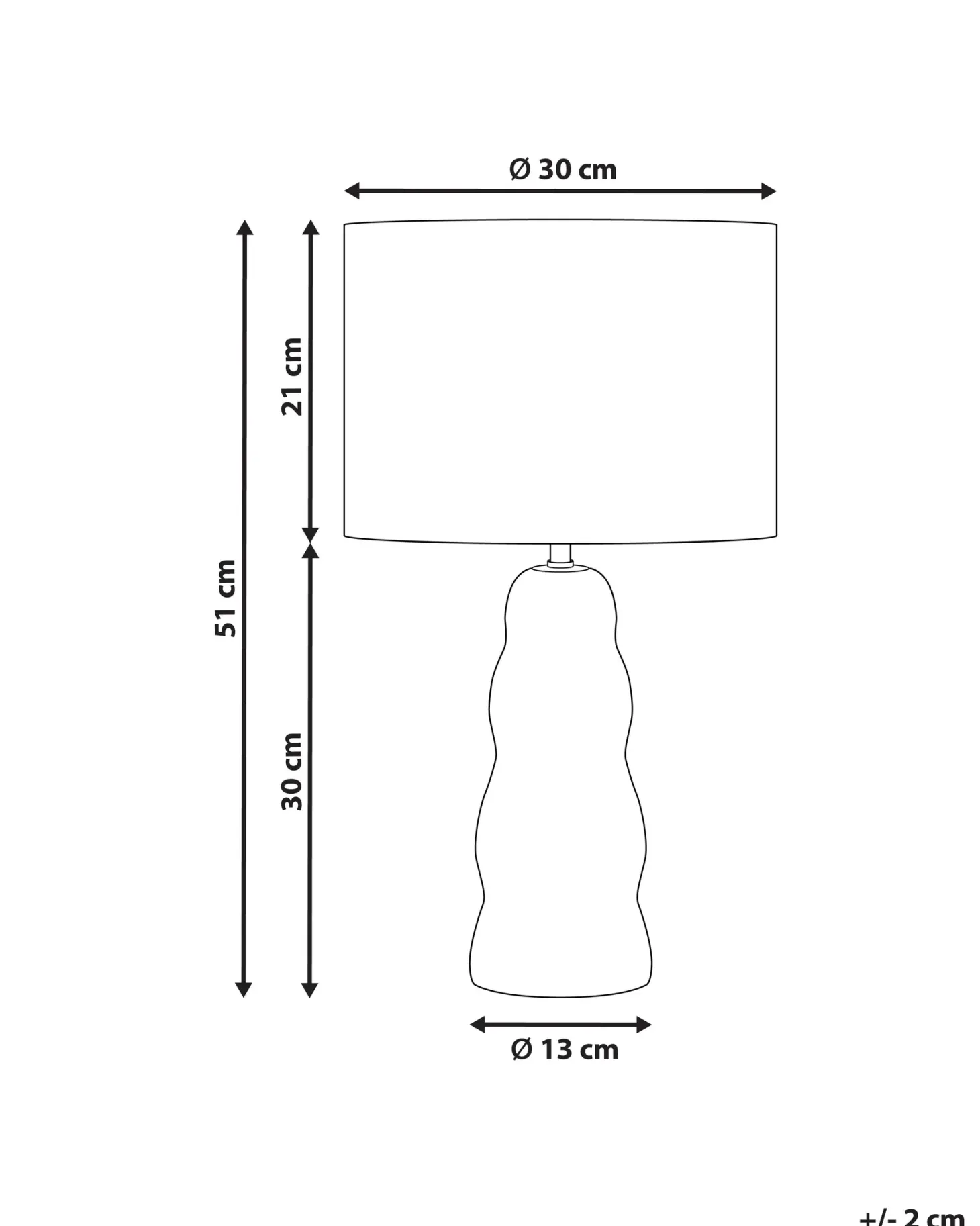 Lampa stołowa VILAR Ceramika Czarny
