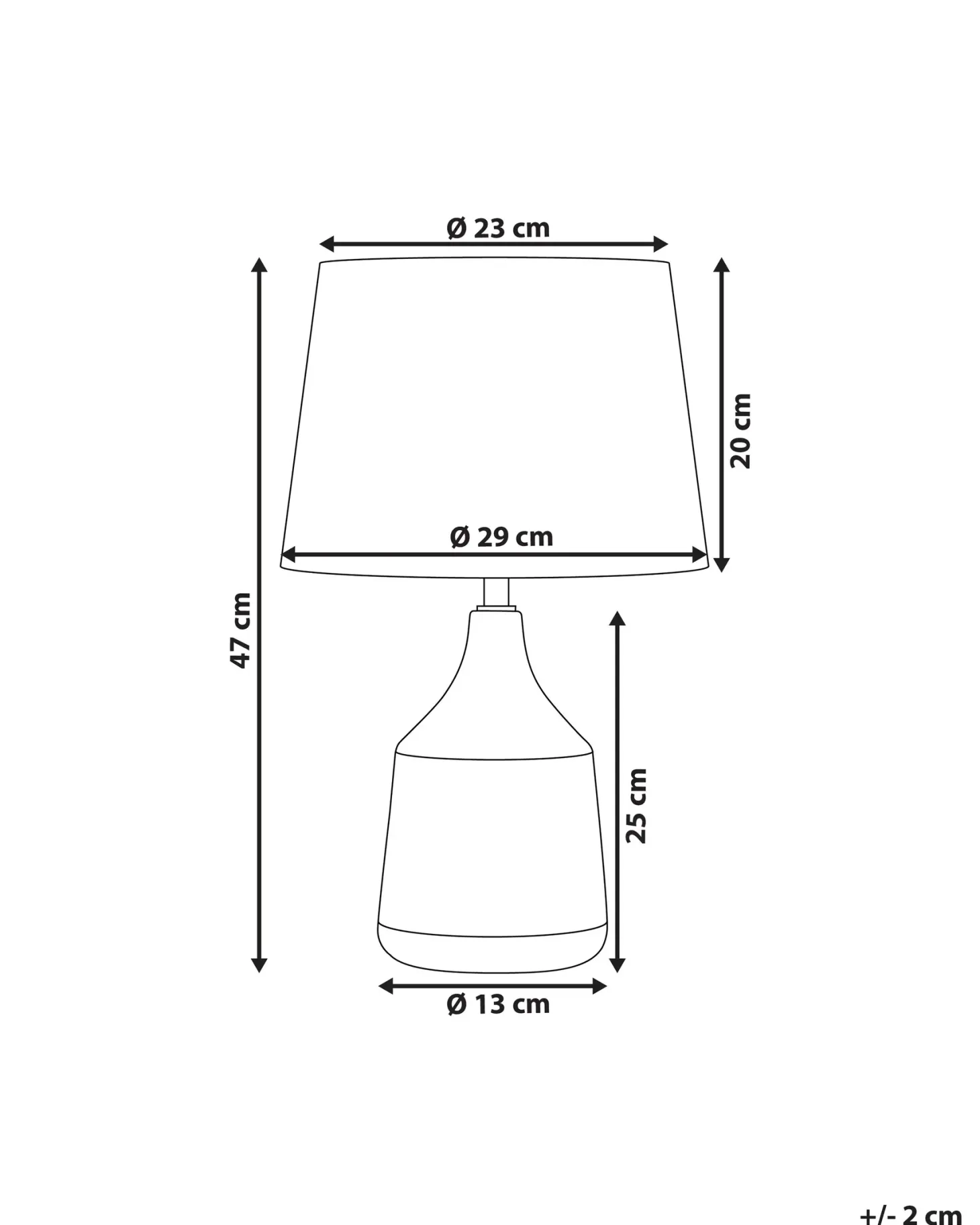 Lampa stołowa WARI Ceramika Złoty brąz