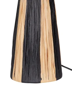 Lampa stołowa WELMEL Plecionka Brązowy/ czarny