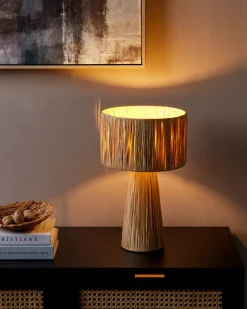 Lampa stołowa WELMEL Plecionka Naturalny