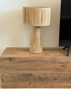 Lampa stołowa WELMEL Plecionka Naturalny