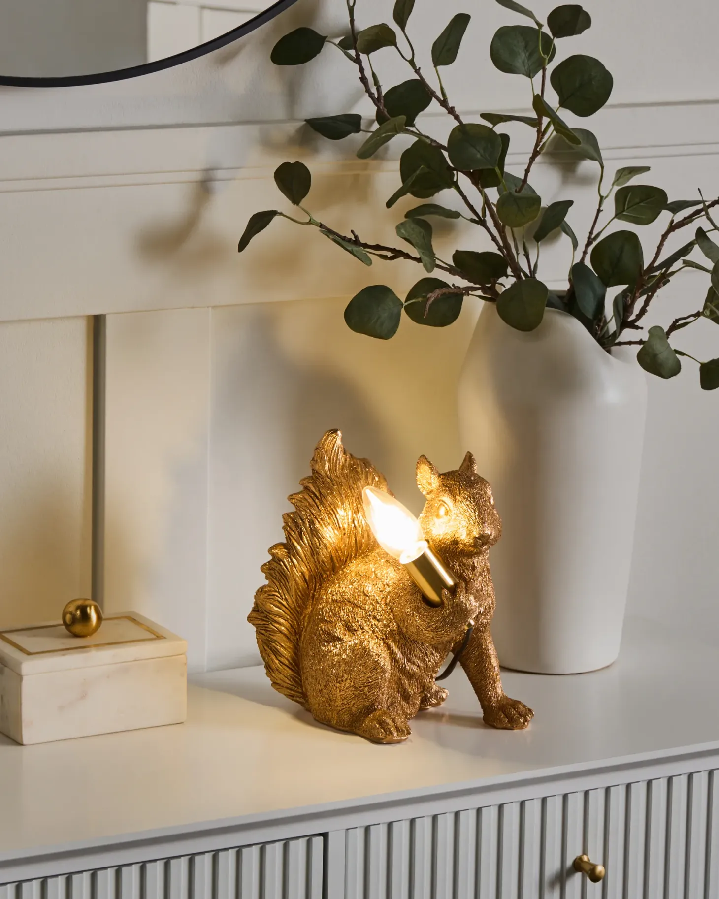 Lampa stołowa Wiewiórka PINOLI Złoty