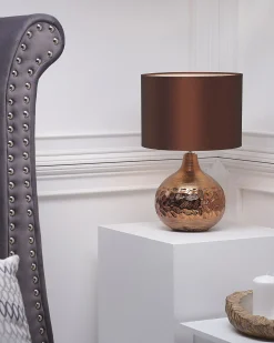 Lampa stołowa YAKIMA Porcelana Brązowy