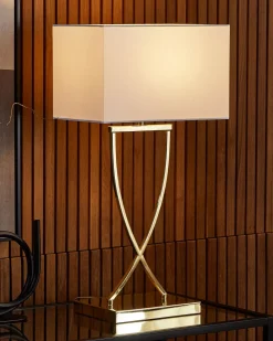 Lampa stołowa YASUNI Metal Biały/ złoty