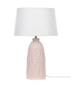 Lampa stołowa ZARIMA Ceramika Różowy