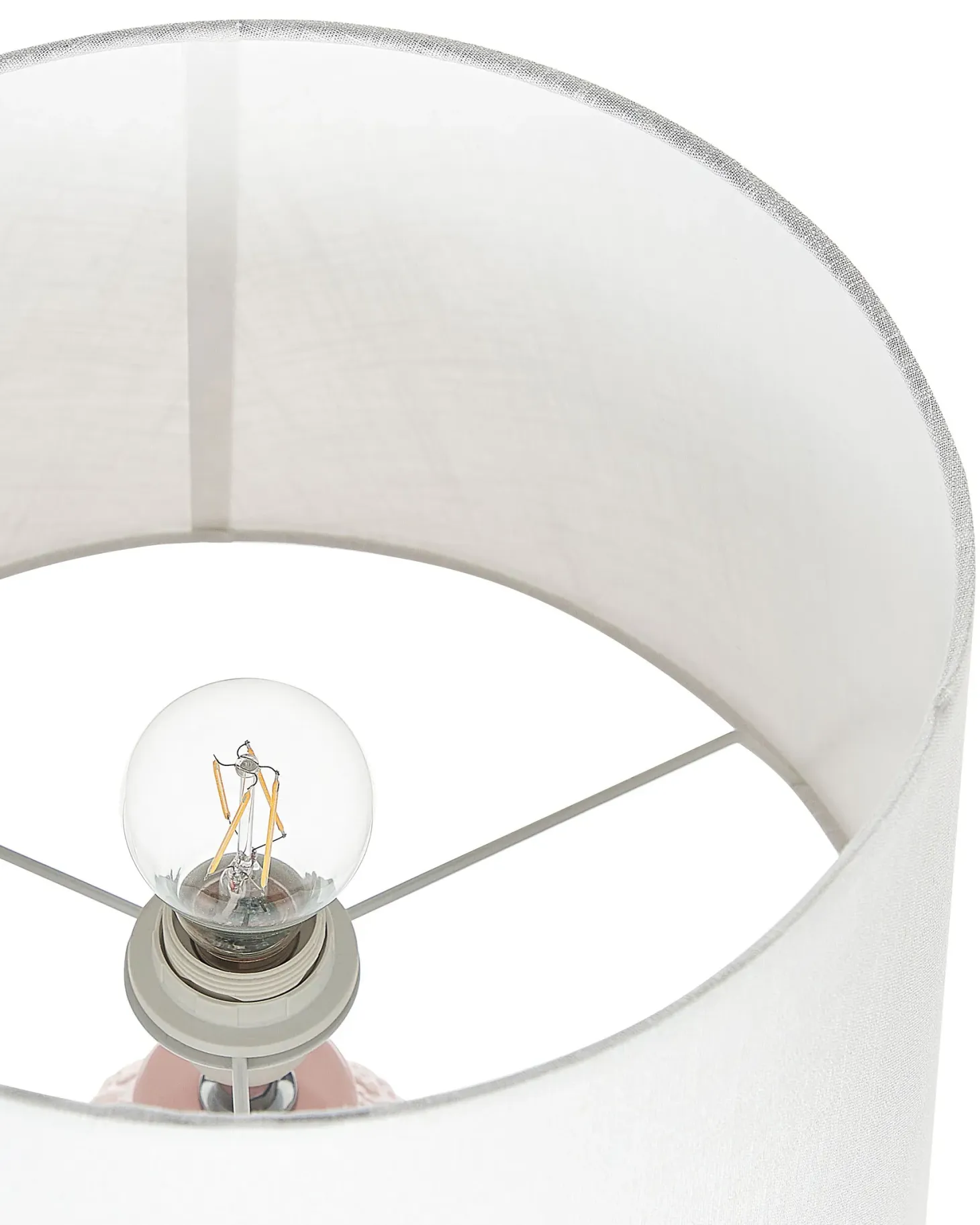 Lampa stołowa ZARIMA Ceramika Różowy