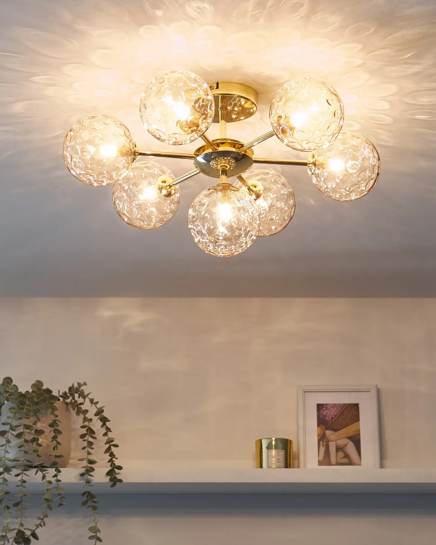 Lampa sufitowa ANADYR Szkło Beżowy