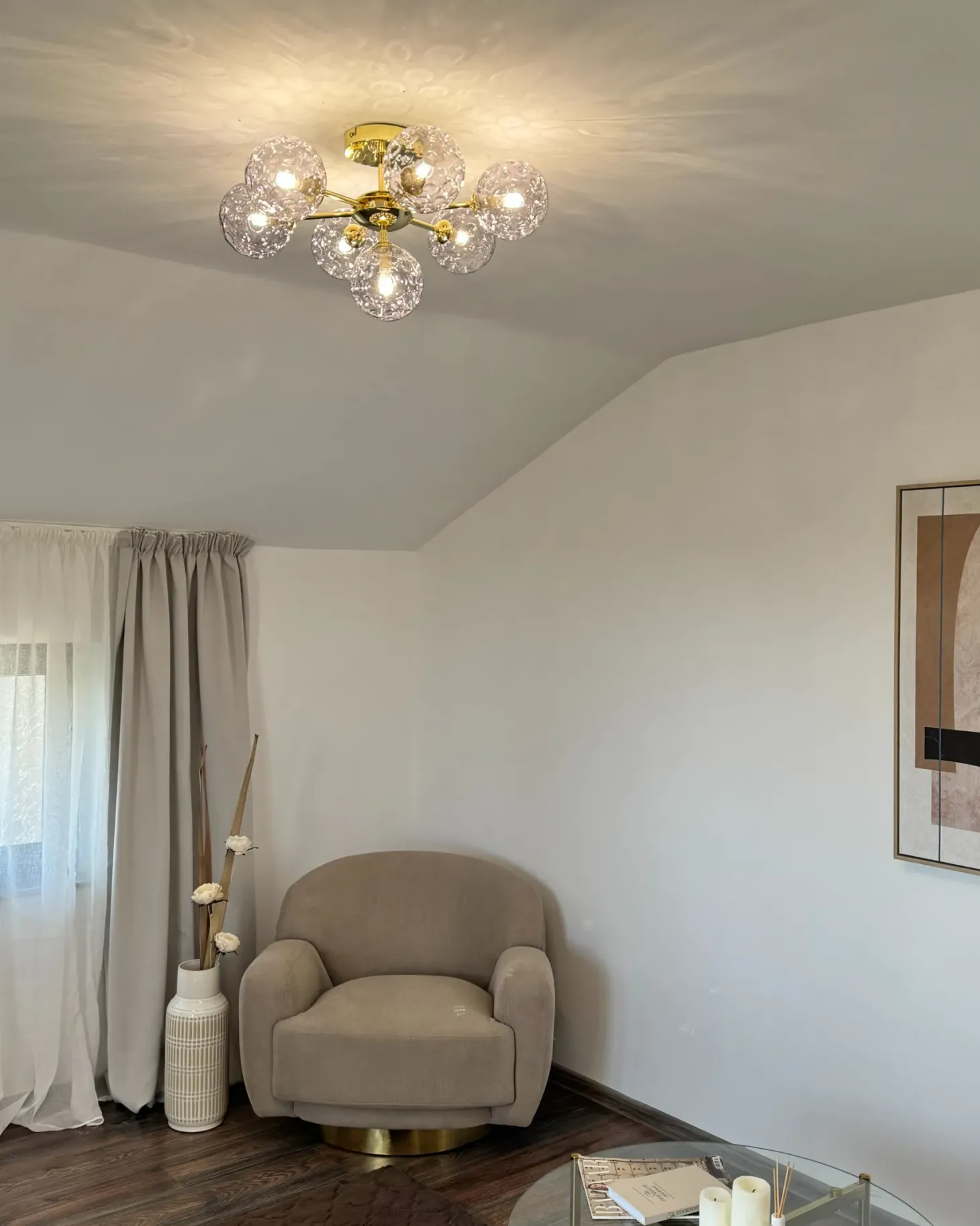 Lampa sufitowa ANADYR Szkło Niebieski