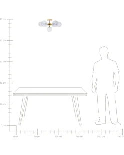 Lampa sufitowa ANADYR Szkło Niebieski