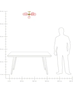 Lampa sufitowa ANADYR Szkło Różowy