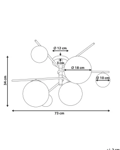 Lampa sufitowa ISAR Metal Złoty