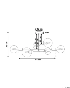 Lampa sufitowa KIDANE Metal Czarny