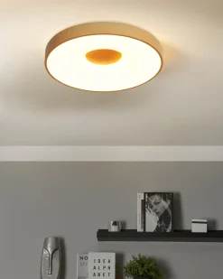 Lampa sufitowa LED BRAGOTO Z pilotem Ze ściemniaczem Metal Jasnobrązowy