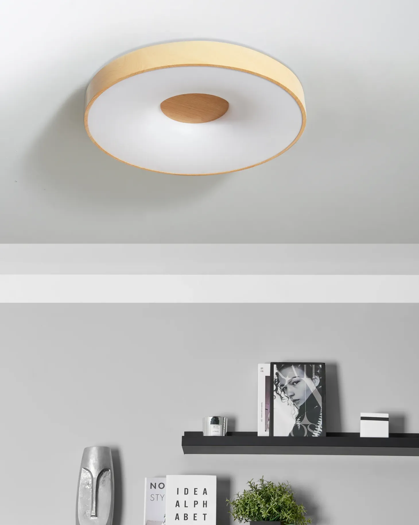 Lampa sufitowa LED BRAGOTO Z pilotem Ze ściemniaczem Metal Jasnobrązowy