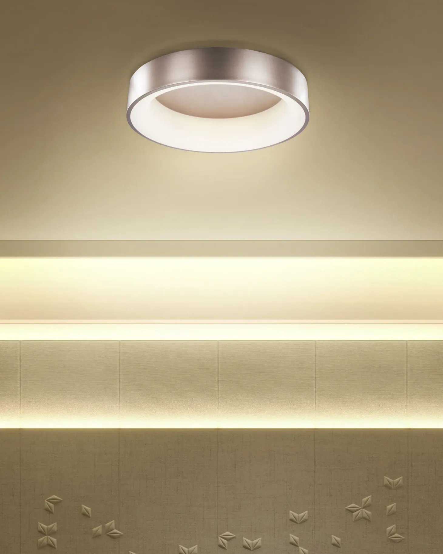 Lampa sufitowa LED DAWEI Metal Jasnobrązowy