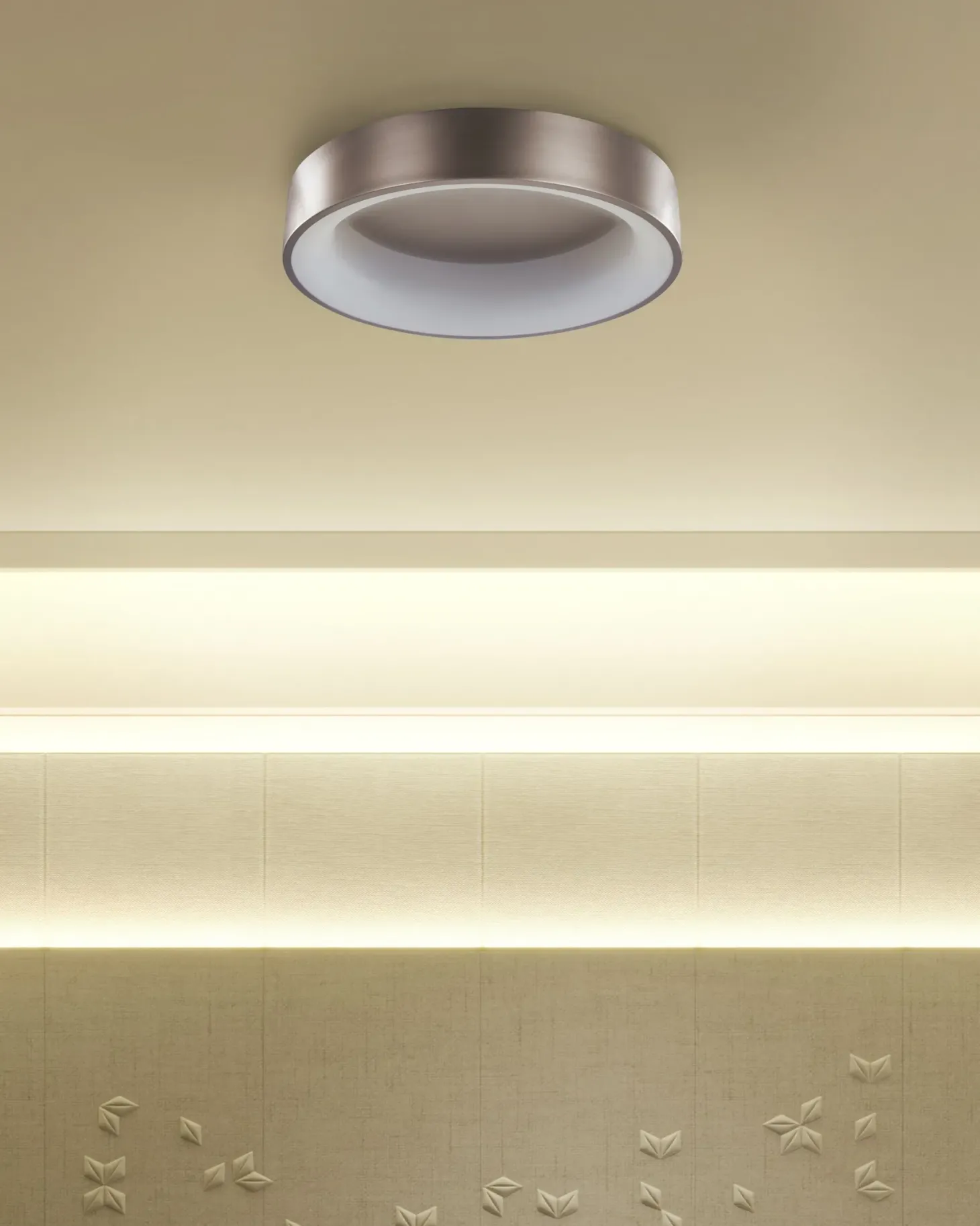 Lampa sufitowa LED DAWEI Metal Jasnobrązowy