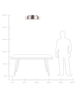 Lampa sufitowa LED DAWEI Metal Jasnobrązowy