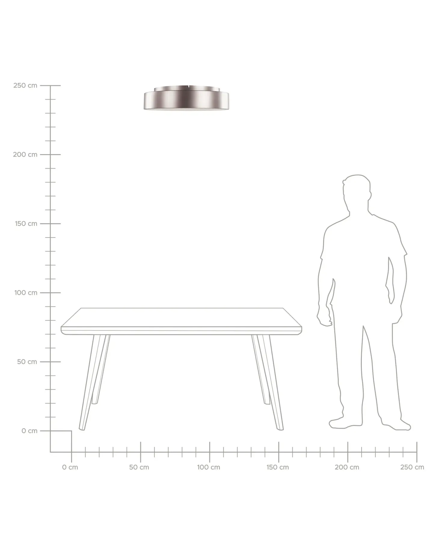 Lampa sufitowa LED DAWEI Metal Jasnobrązowy