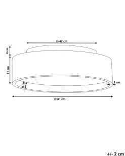 Lampa sufitowa LED DAWEI Metal Jasnobrązowy