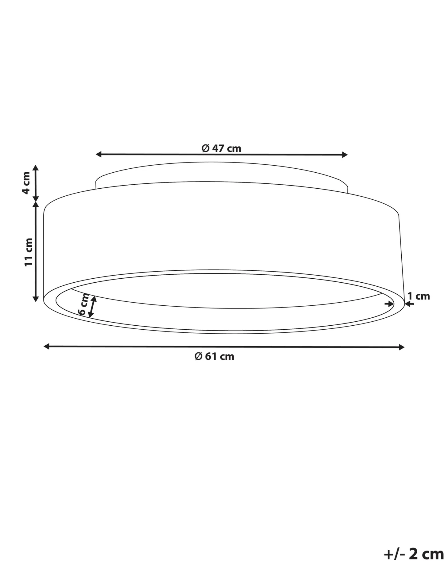 Lampa sufitowa LED DAWEI Metal Jasnobrązowy