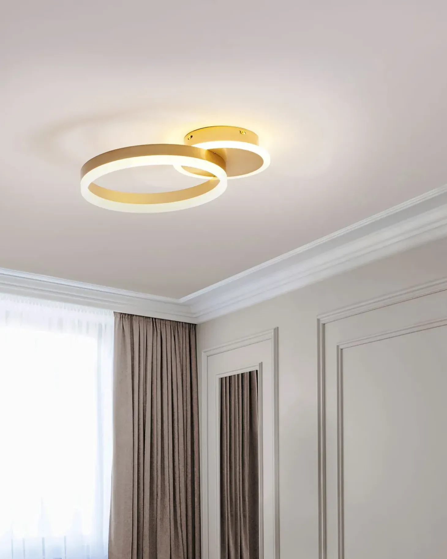 Lampa sufitowa LED GLYDE Metal Złoty