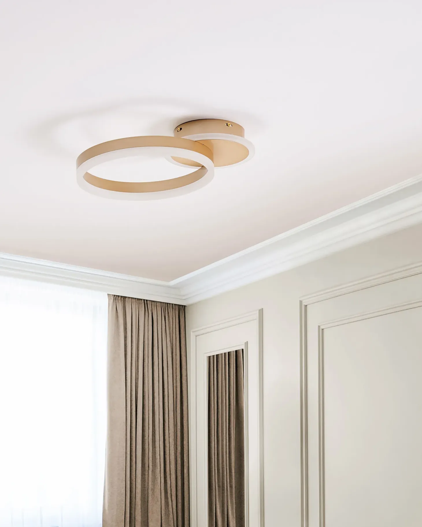 Lampa sufitowa LED GLYDE Metal Złoty