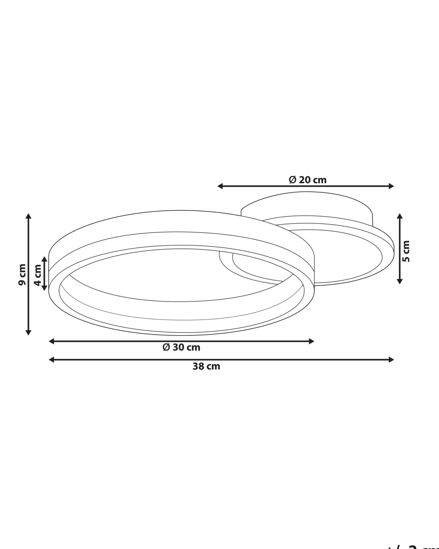 Lampa sufitowa LED GLYDE Metal Złoty