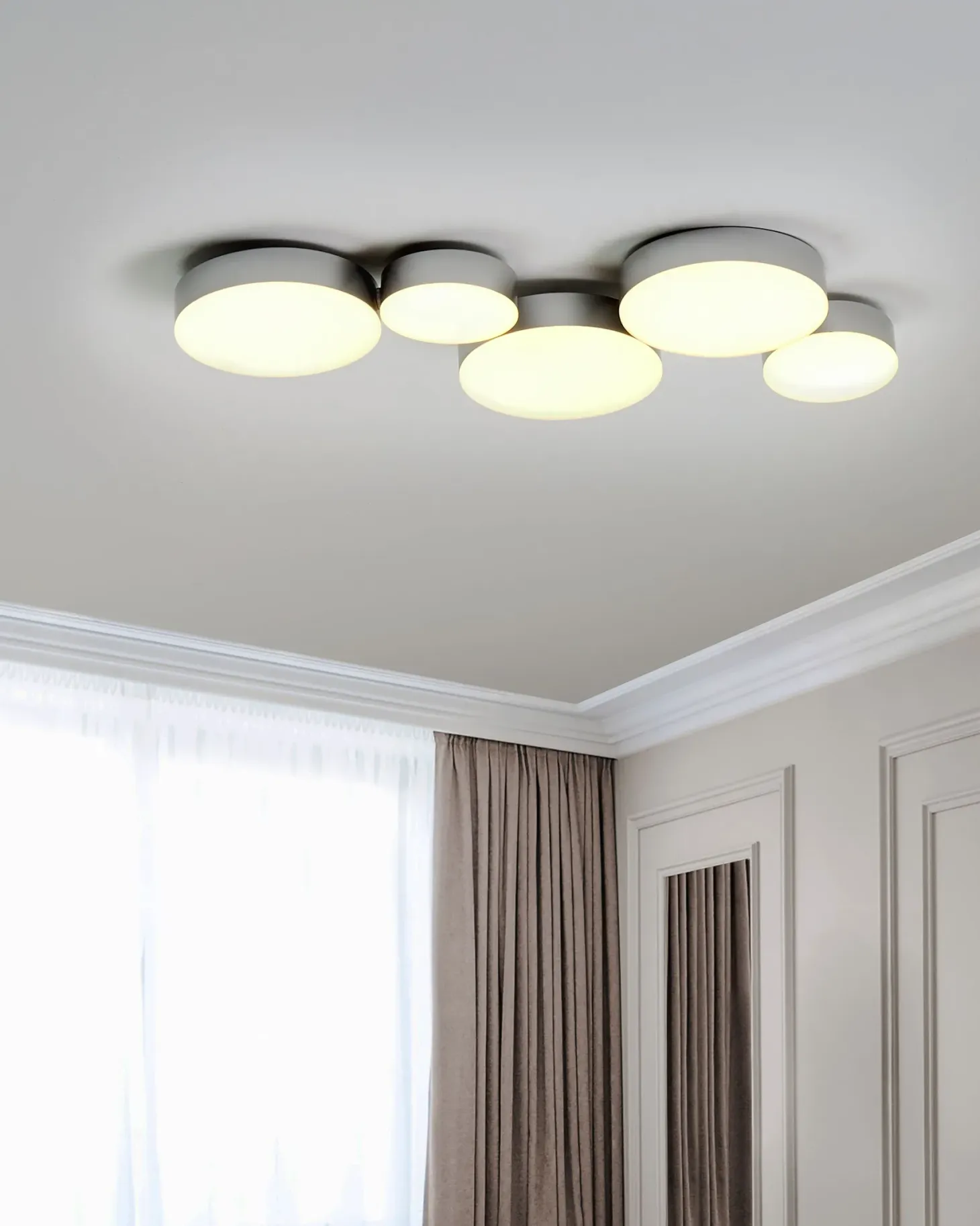 Lampa sufitowa LED LUGA Metal Srebrny