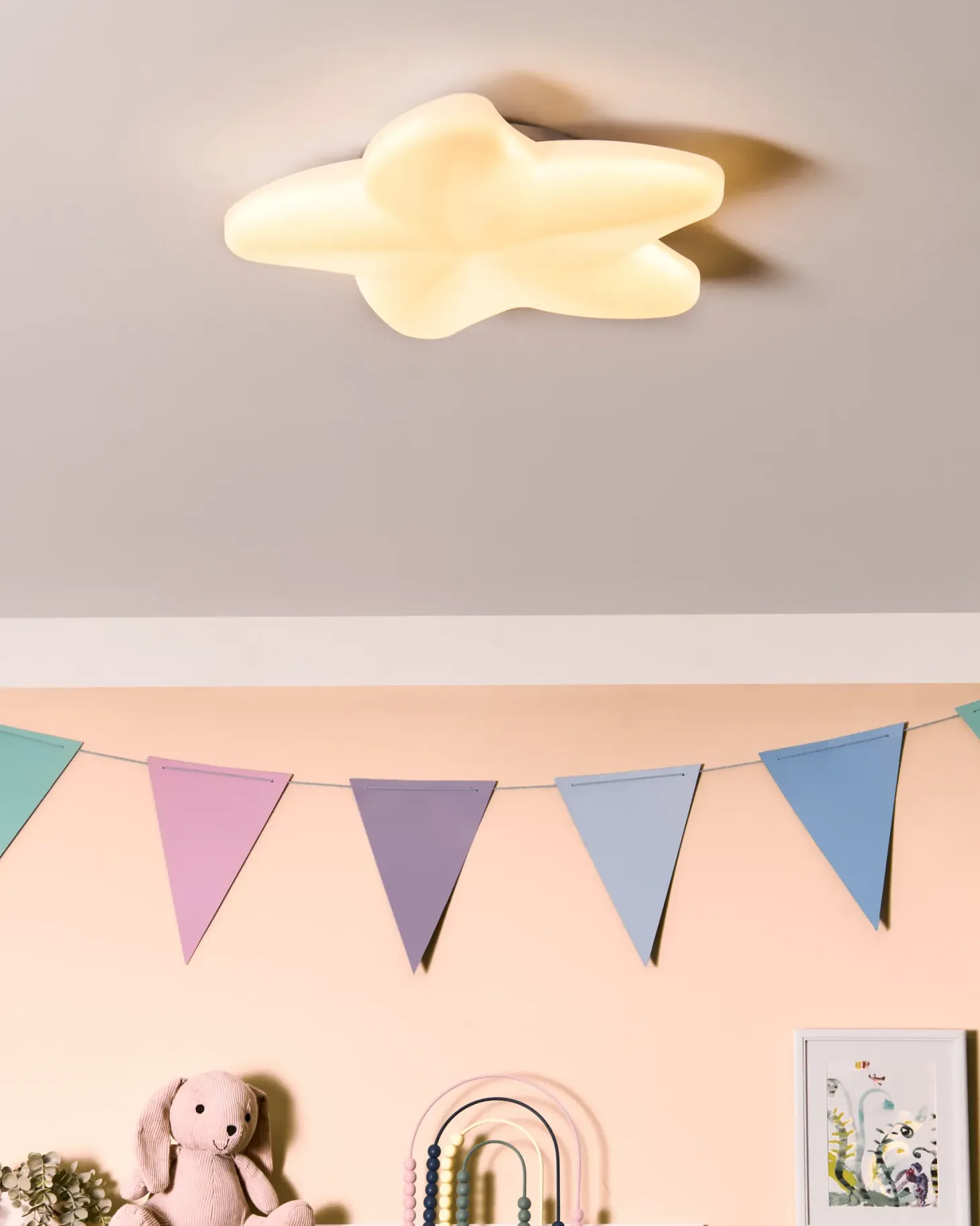 Lampa sufitowa LED Rozgwiazda SURNA Ze ściemniaczem Biały