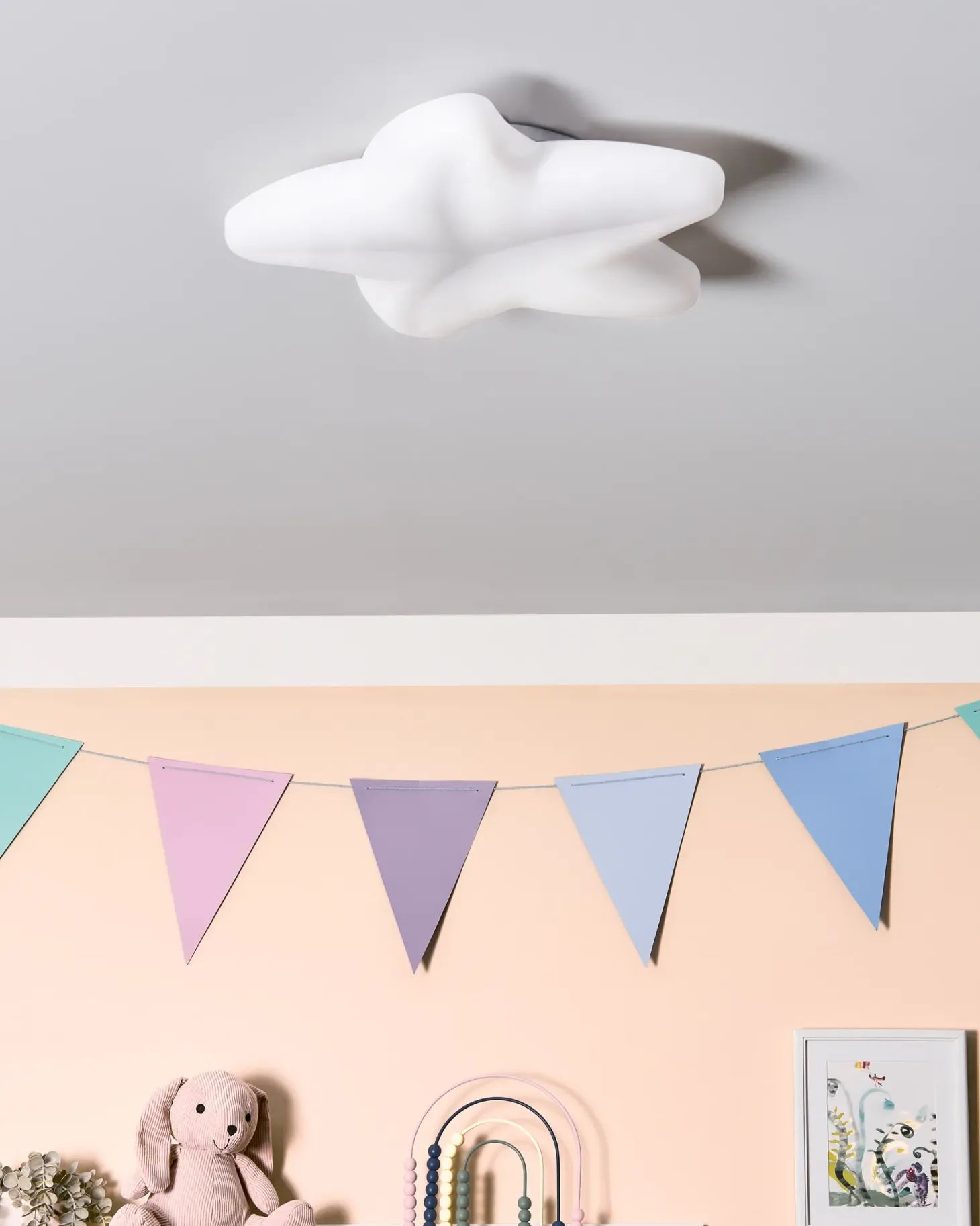 Lampa sufitowa LED Rozgwiazda SURNA Ze ściemniaczem Biały