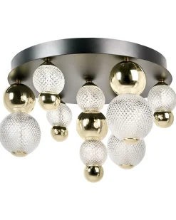 Lampa sufitowa LED SORA Szkło Złoty