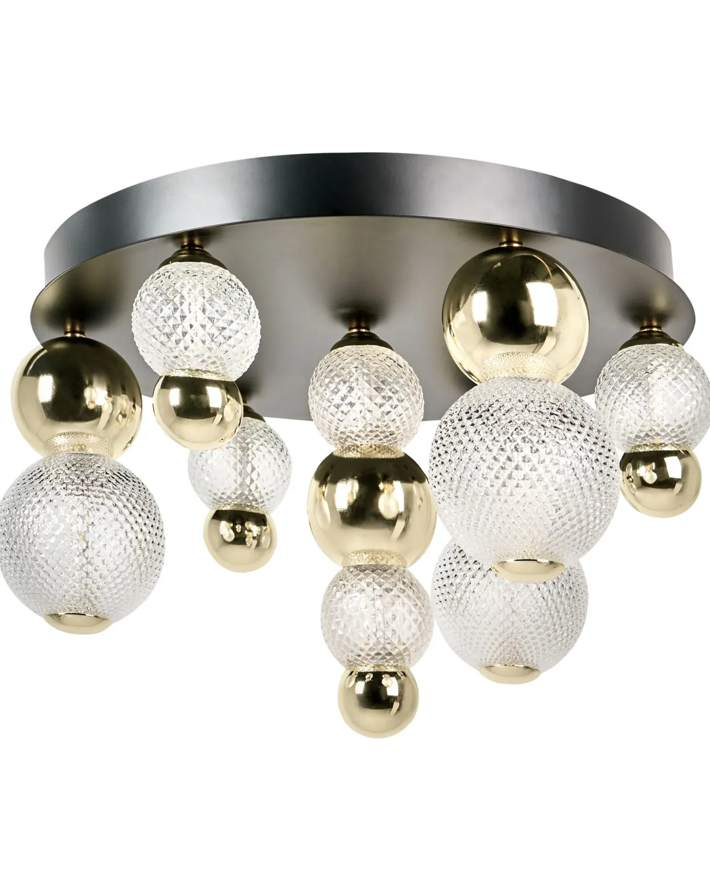 Lampa sufitowa LED SORA Szkło Złoty
