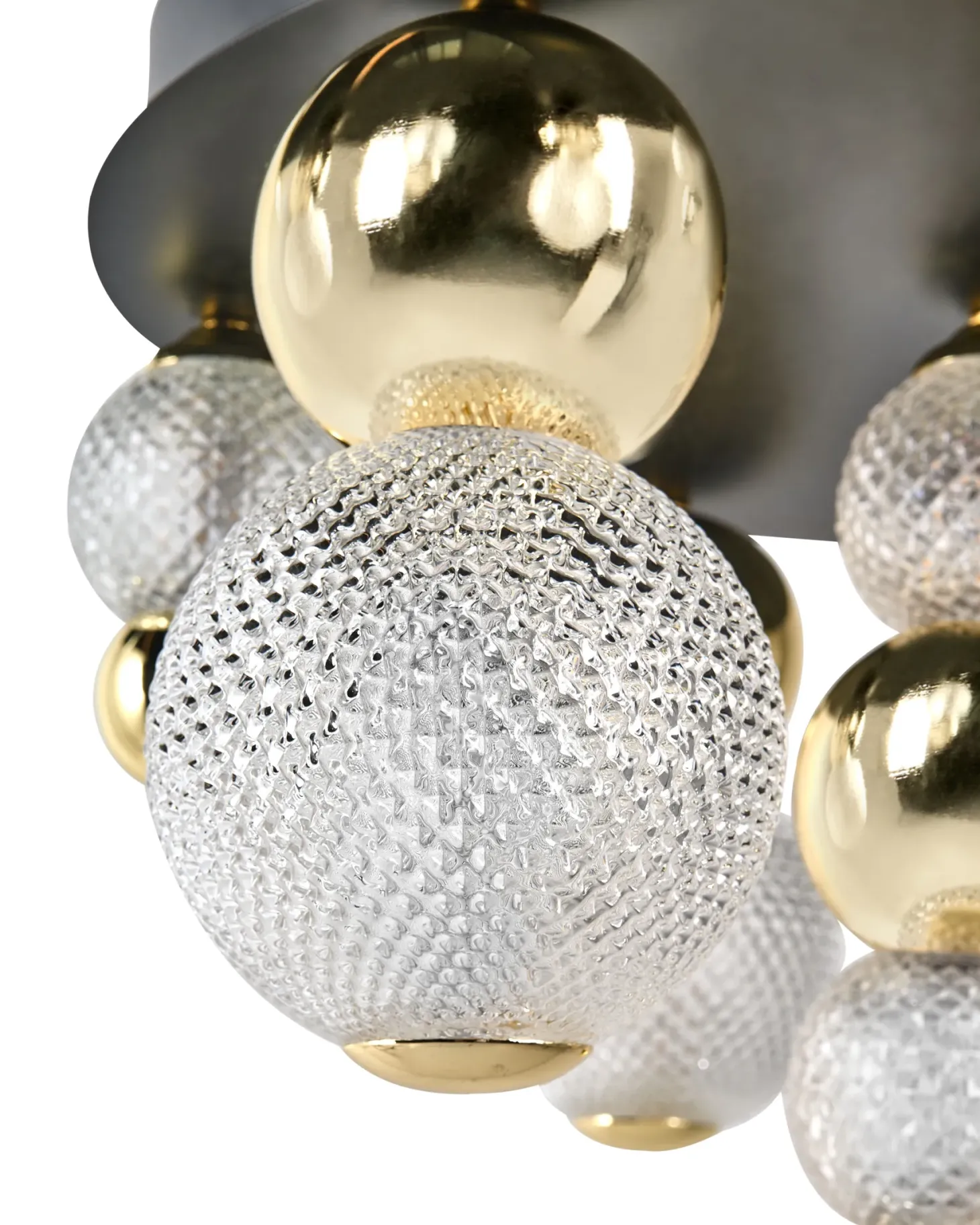 Lampa sufitowa LED SORA Szkło Złoty