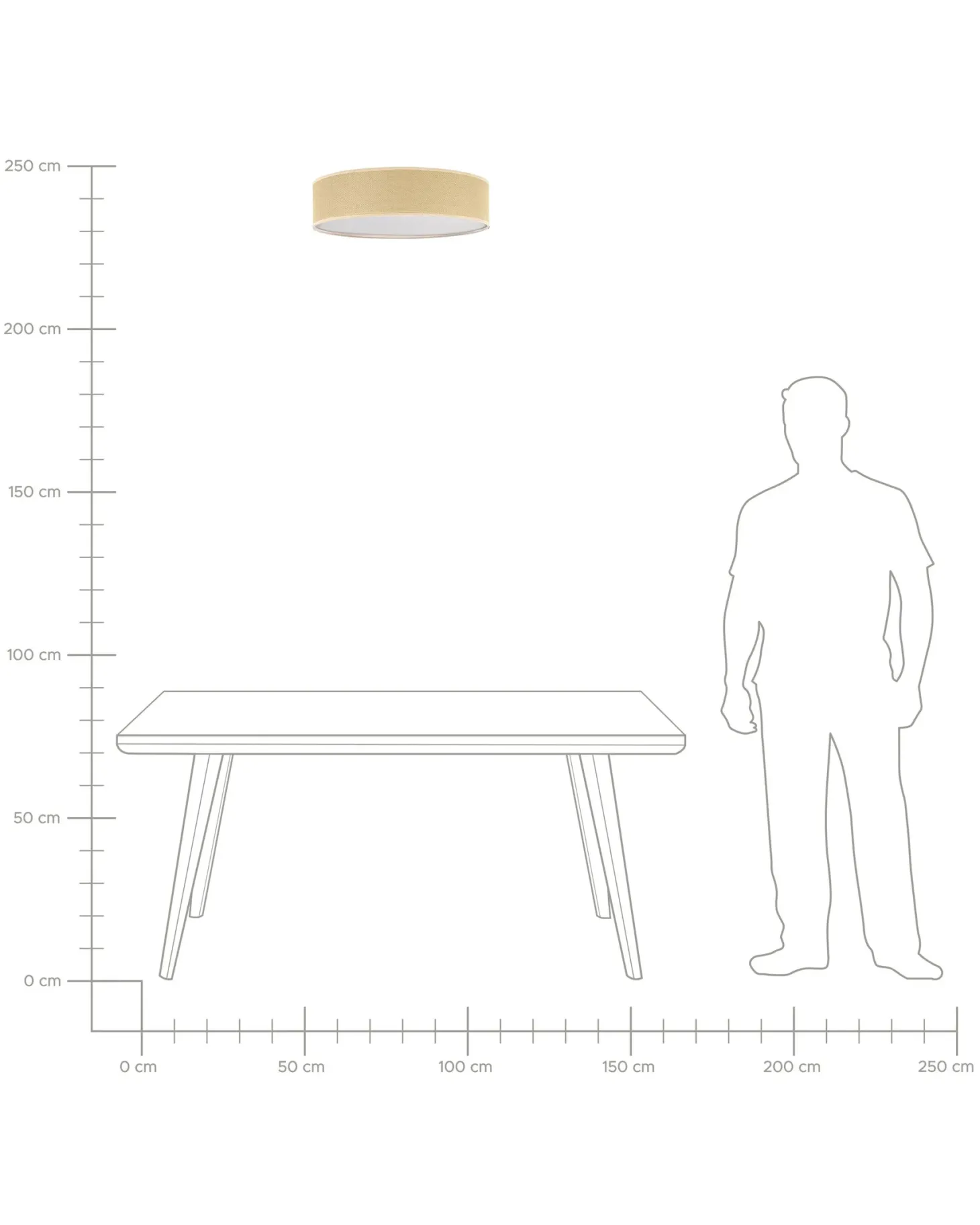 Lampa sufitowa MAGNO Naturalny