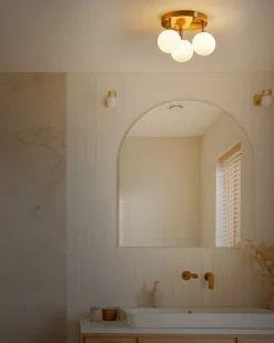 Lampa sufitowa MAVILLA Szkło Mosiężny