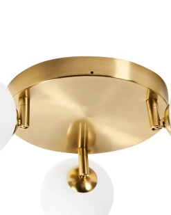 Lampa sufitowa MAVILLA Szkło Mosiężny