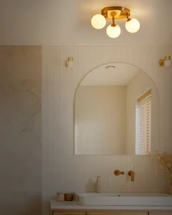 Lampa sufitowa MAVILLA Szkło Mosiężny