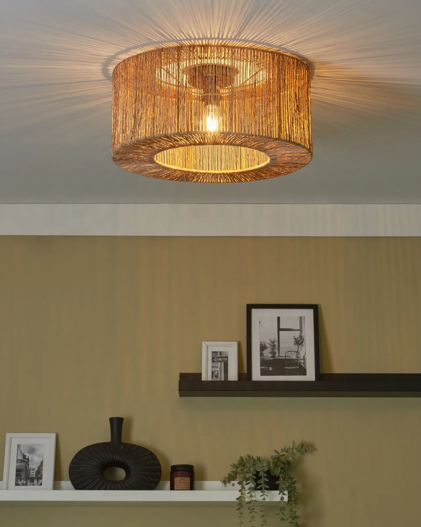 Lampa sufitowa SEWA Juta Naturalny