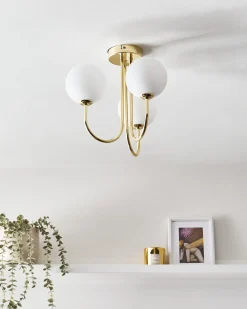 Lampa sufitowa SHIRE Szkło Biały