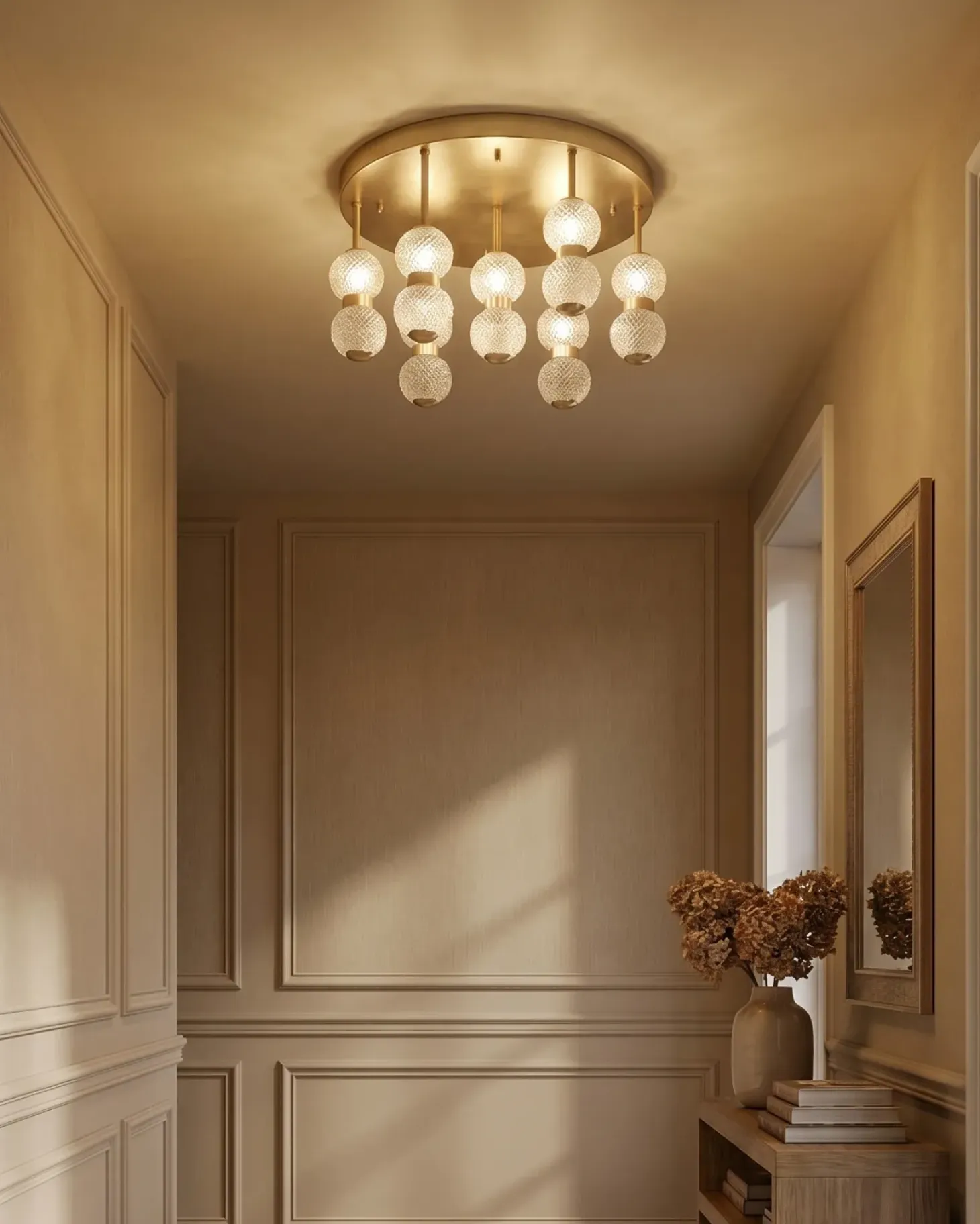 Lampa sufitowa YOWAKA Metal Złoty