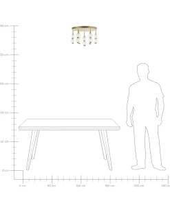 Lampa sufitowa YOWAKA Metal Złoty