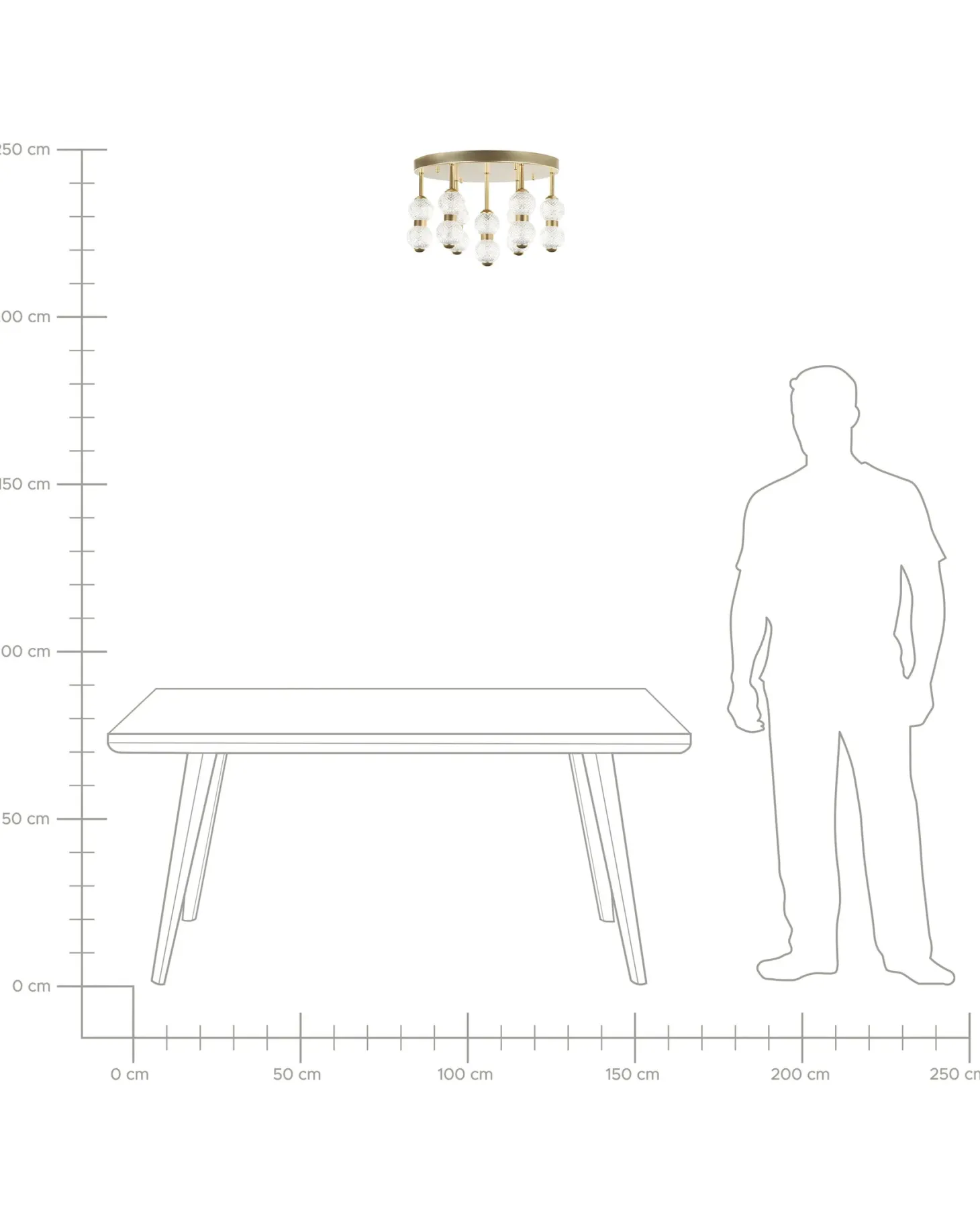 Lampa sufitowa YOWAKA Metal Złoty