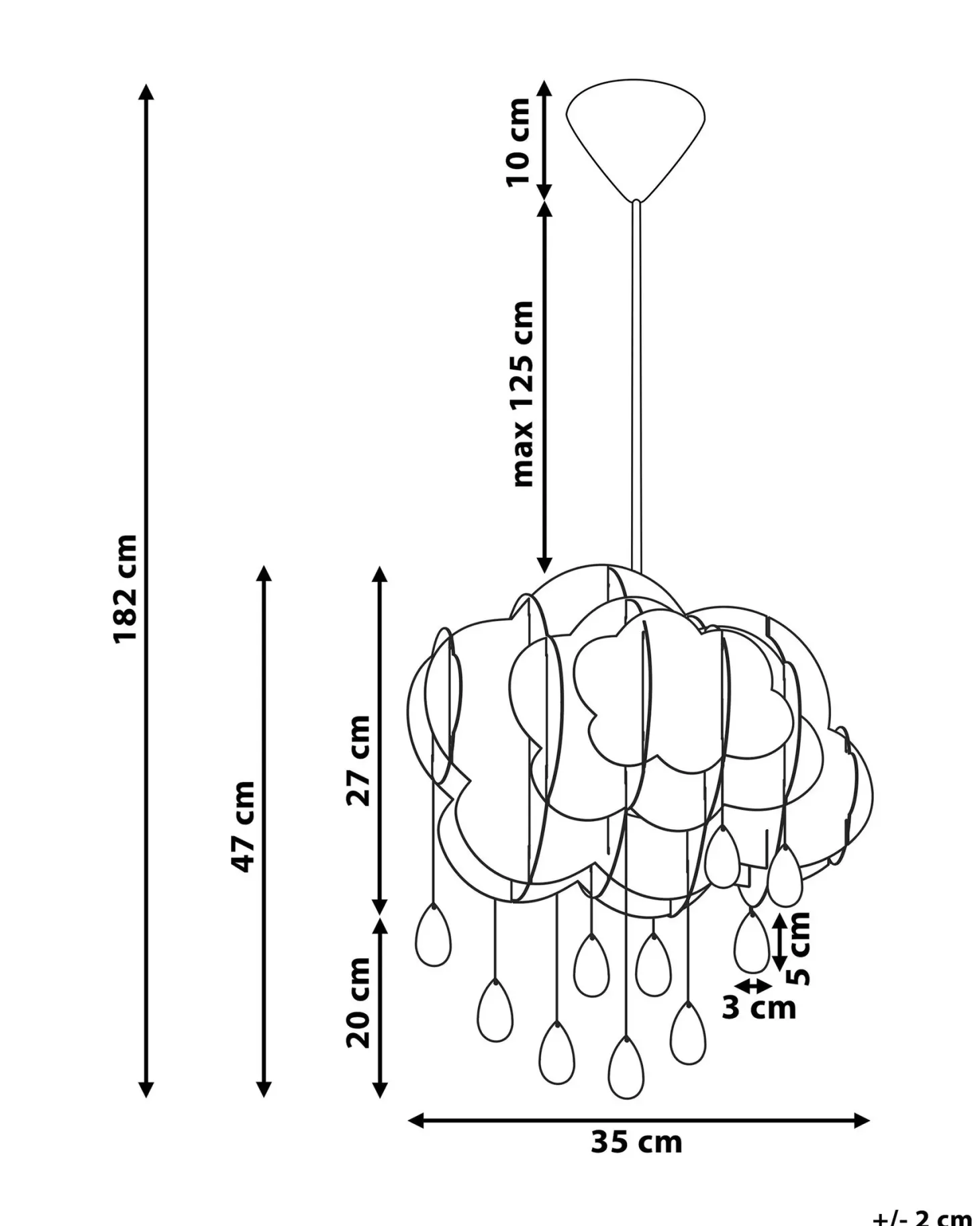 Lampa wisząca AILENNE Biały